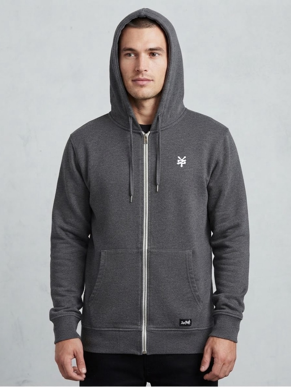 Zoo York Men's Charcoal Full-Zip Hoodie